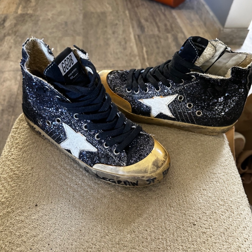 Golden Goose Francy Lace up - side Zip Sneakers - Picture 2 of 6